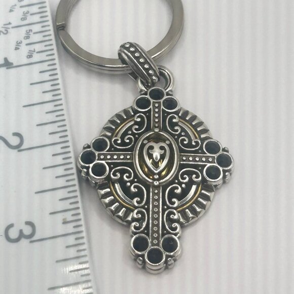 Brighton cross key fob  Black gold silver  NWoutlet tag - Picture 5 of 8